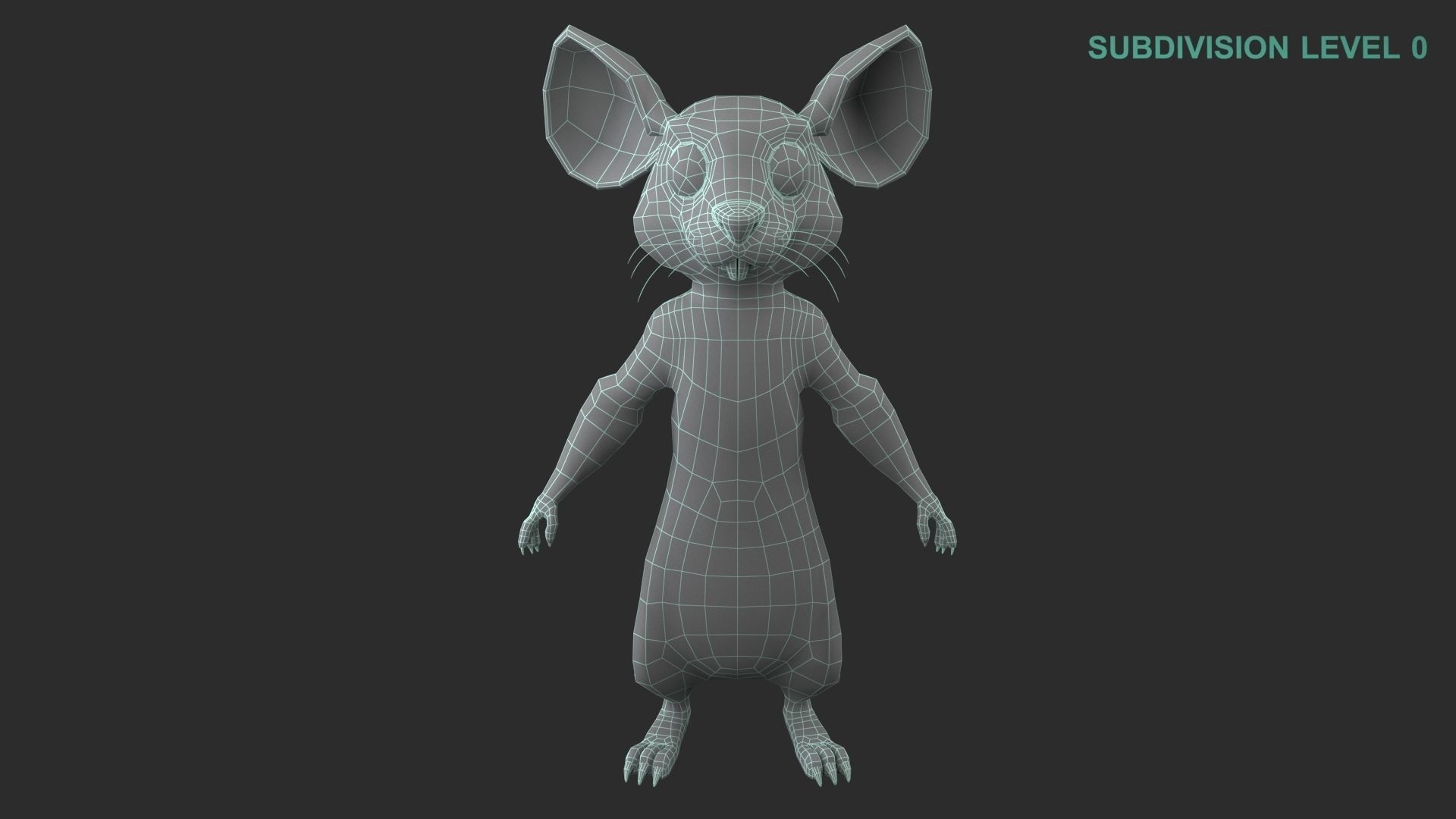 Cartoon Mouse Character 3D model_20