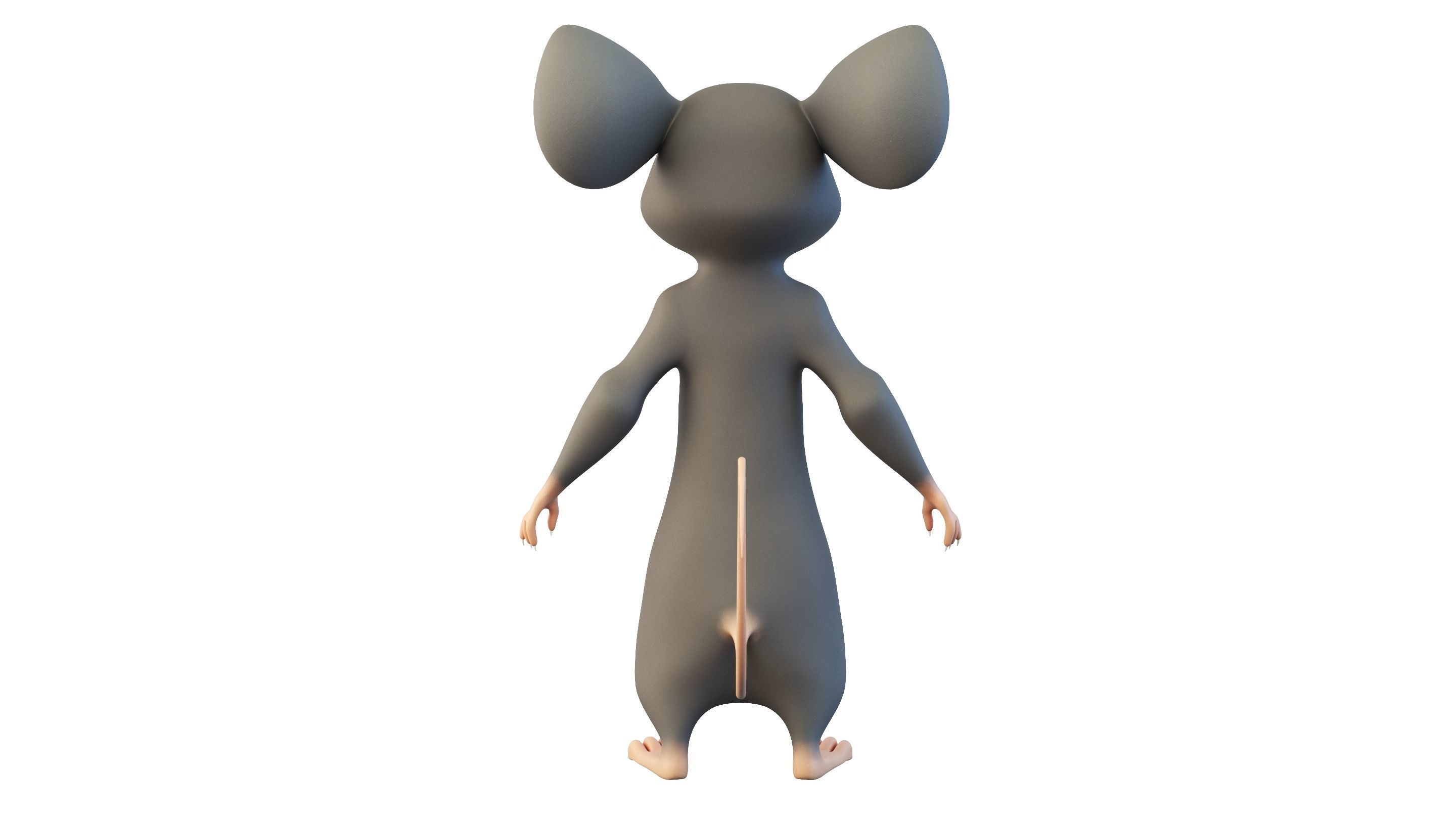 Cartoon Mouse Character 3D model_3
