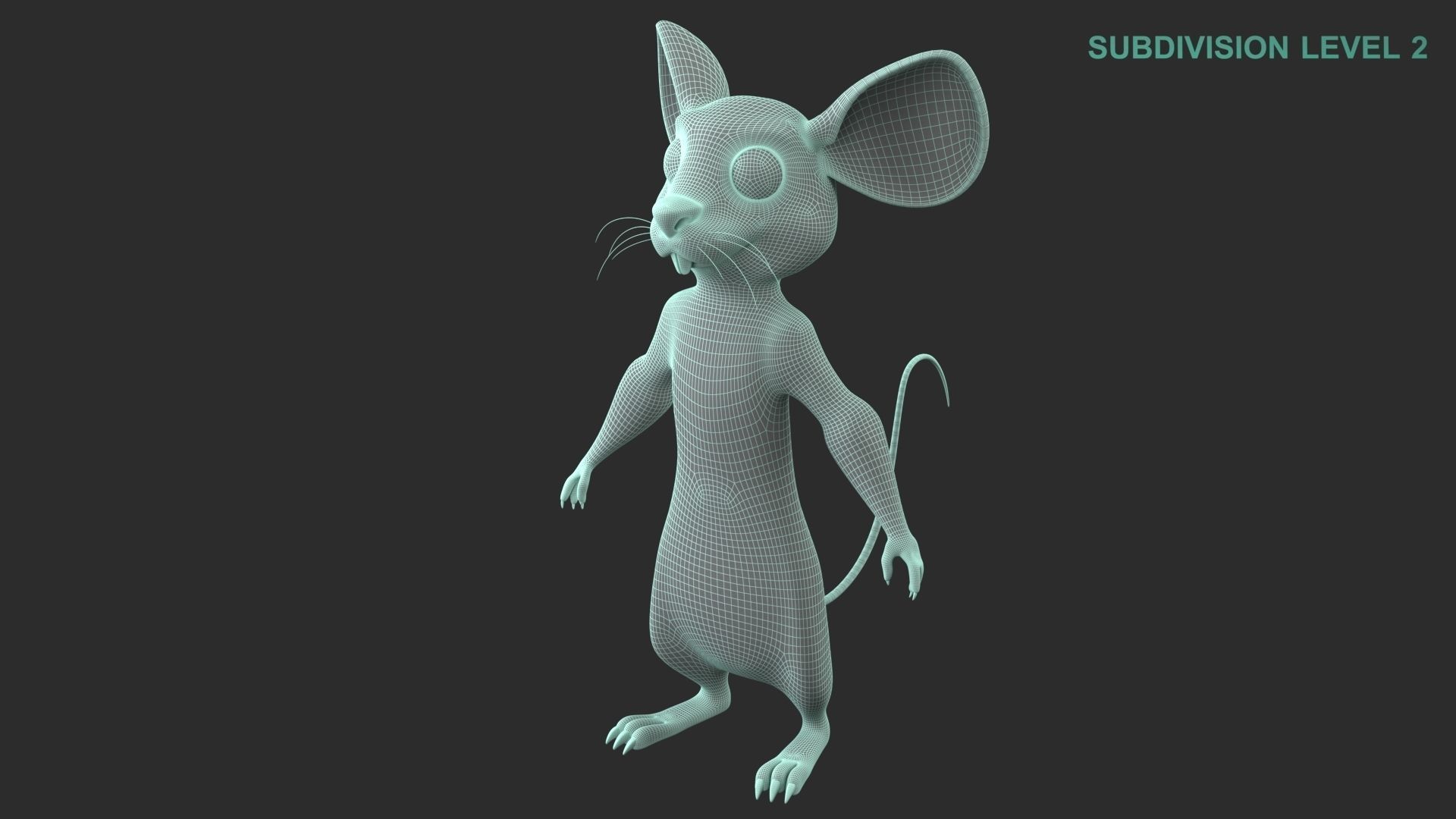 Cartoon Mouse Character 3D model_13