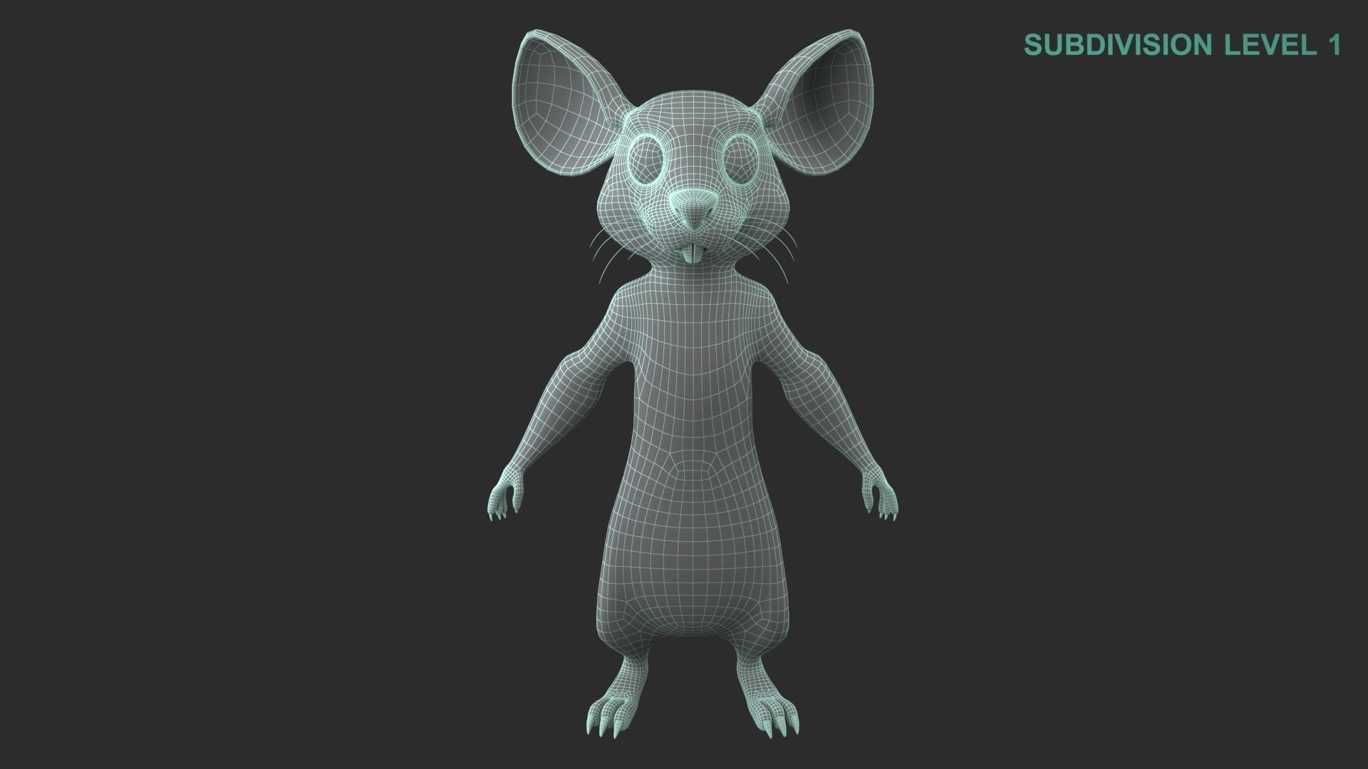 Cartoon Mouse Character 3D model_17