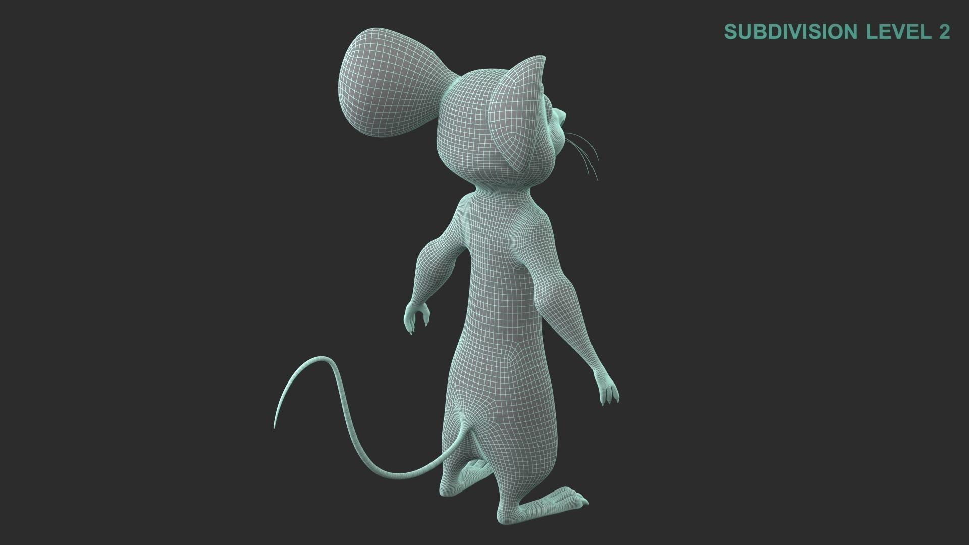 Cartoon Mouse Character 3D model_15