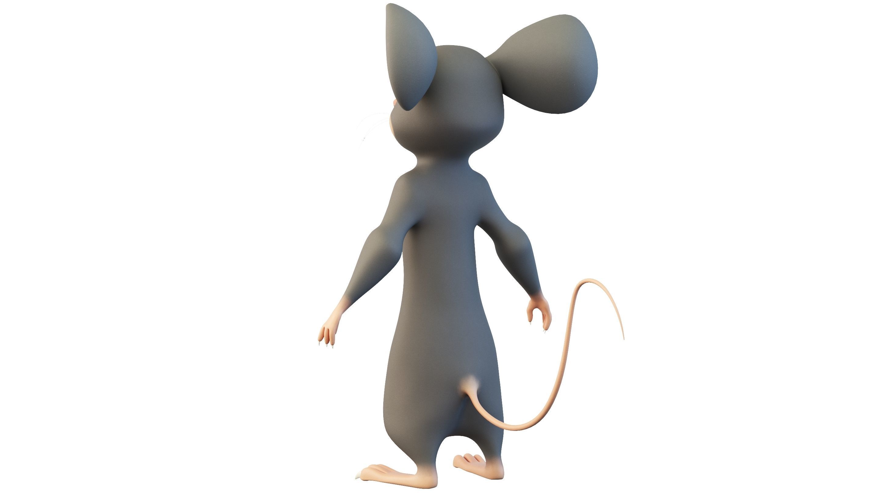 Cartoon Mouse Character 3D model_4