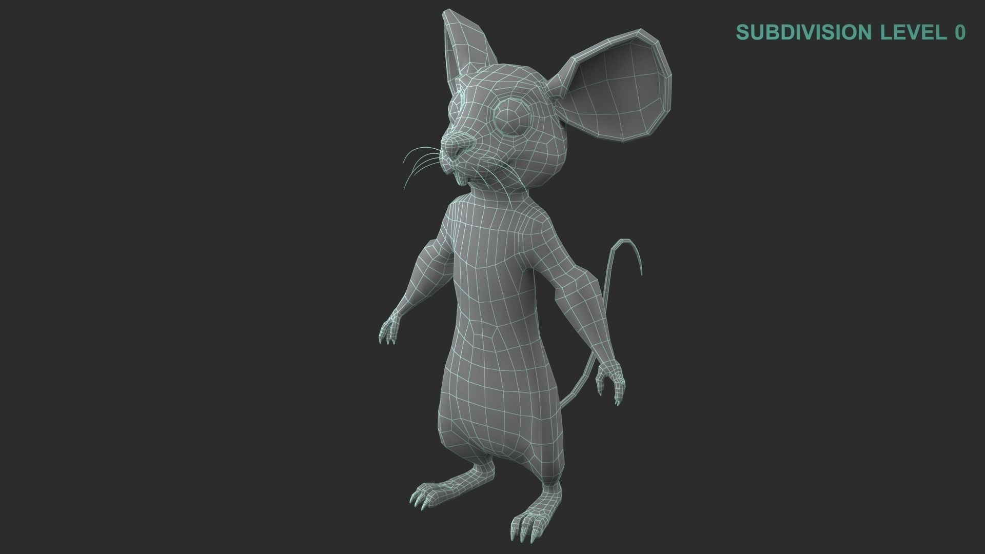 Cartoon Mouse Character 3D model_19