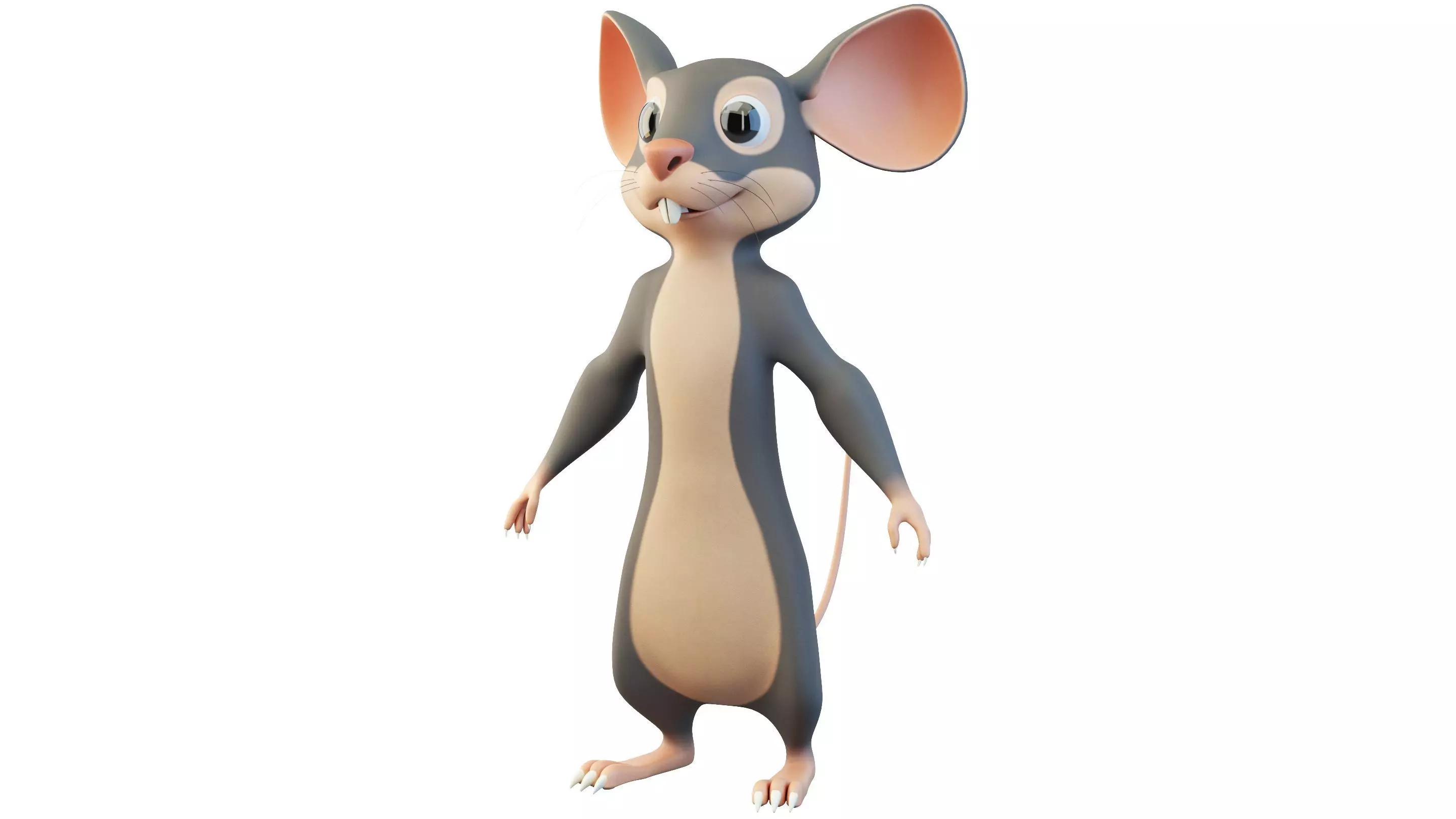 Cartoon Mouse Character 3D model_0