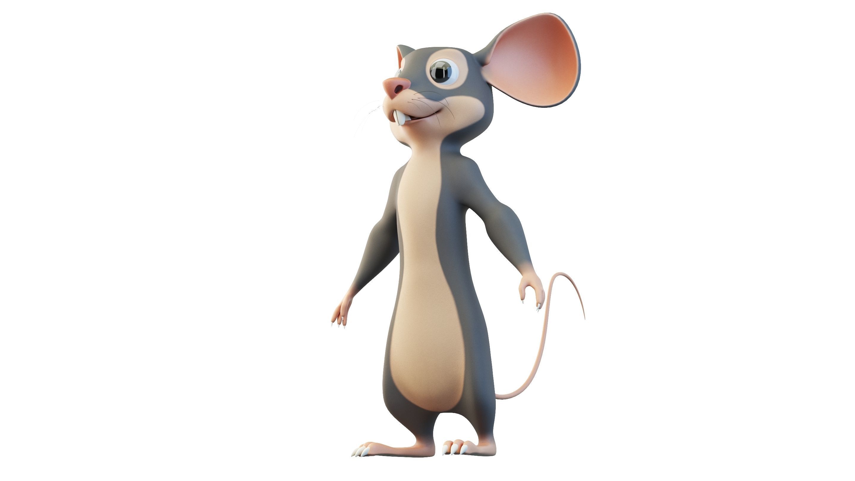 Cartoon Mouse Character 3D model_8