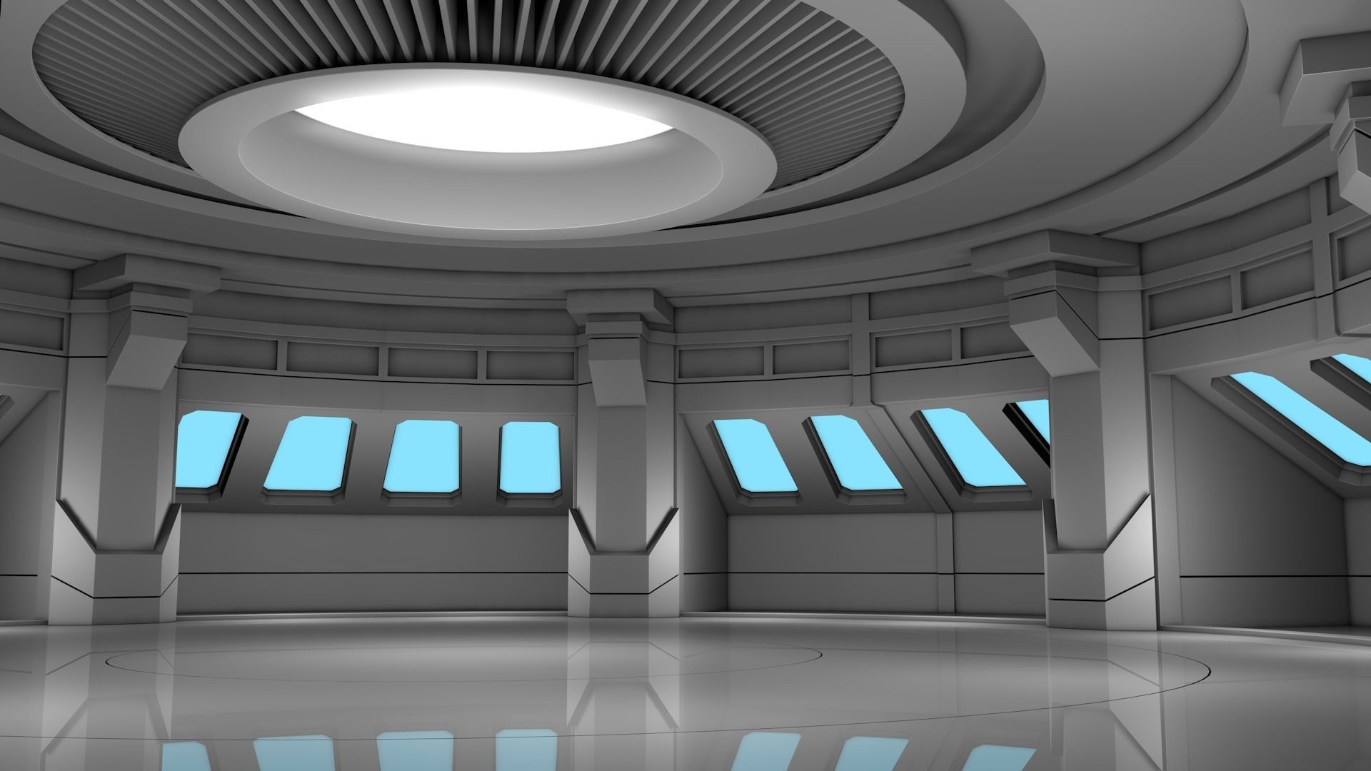 Sci Fi Interior 3D model_2
