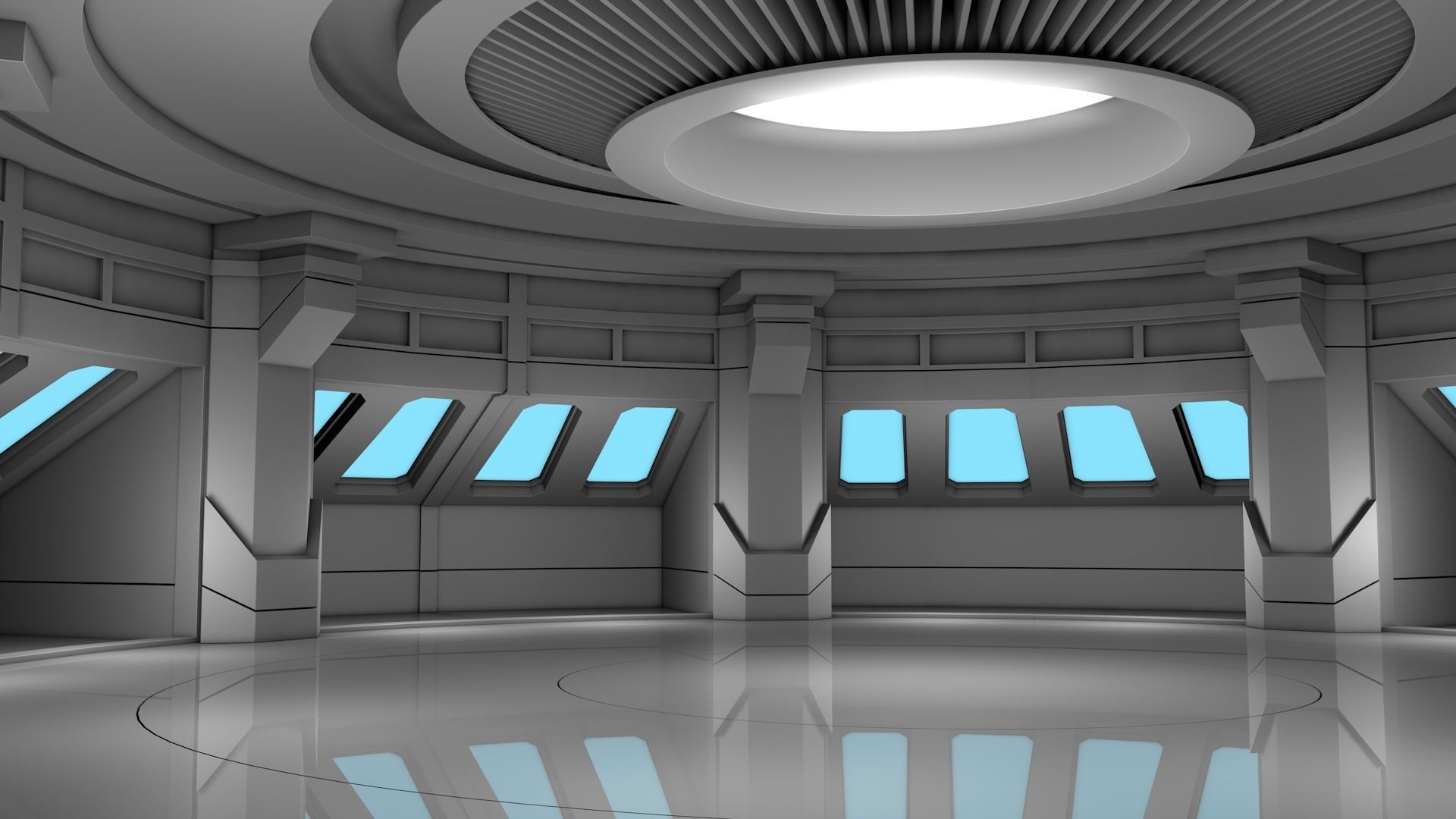 Sci Fi Interior 3D model_1