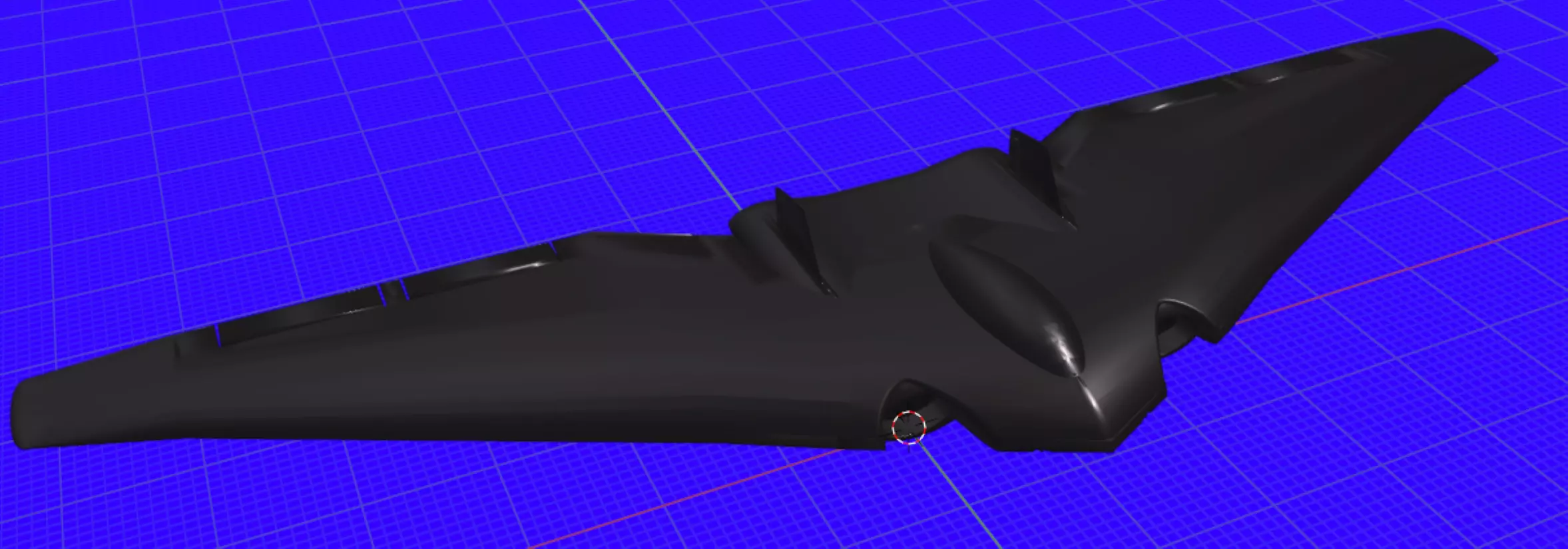 aeroplane Low-poly 3D model_0