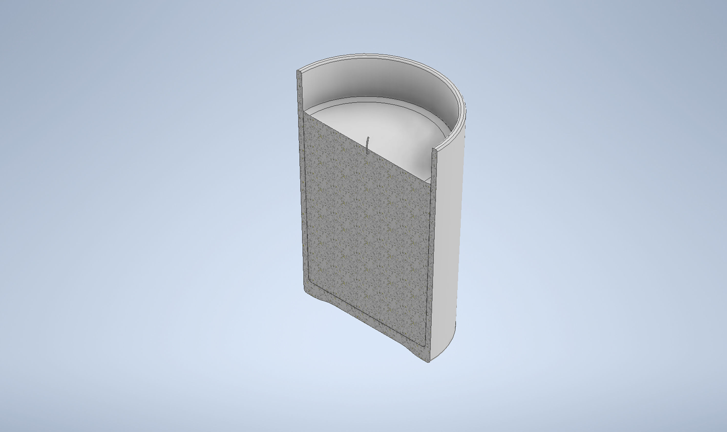 Candle in Glass Low-poly 3D model_5