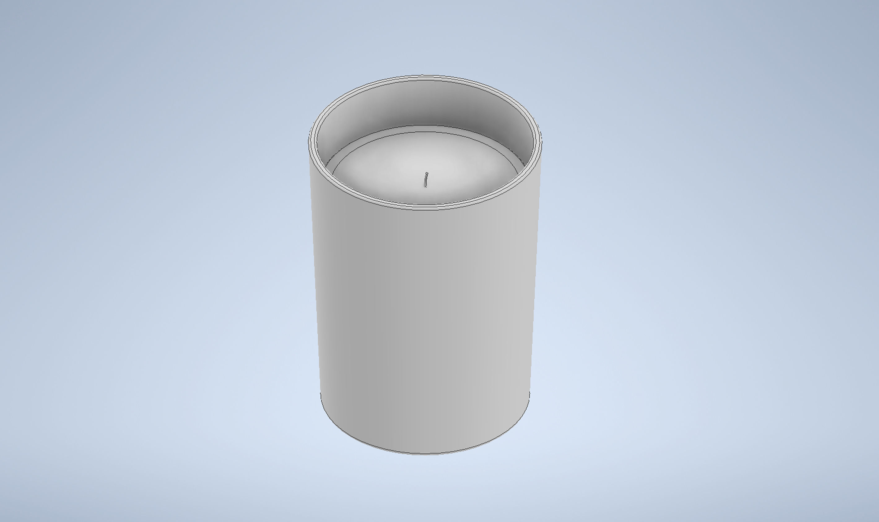 Candle in Glass Low-poly 3D model_3