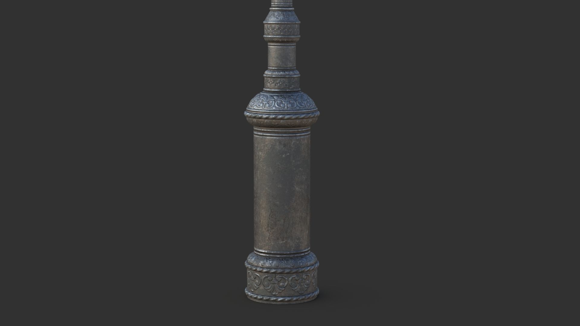 Street Lamp Low-poly 3D model_2