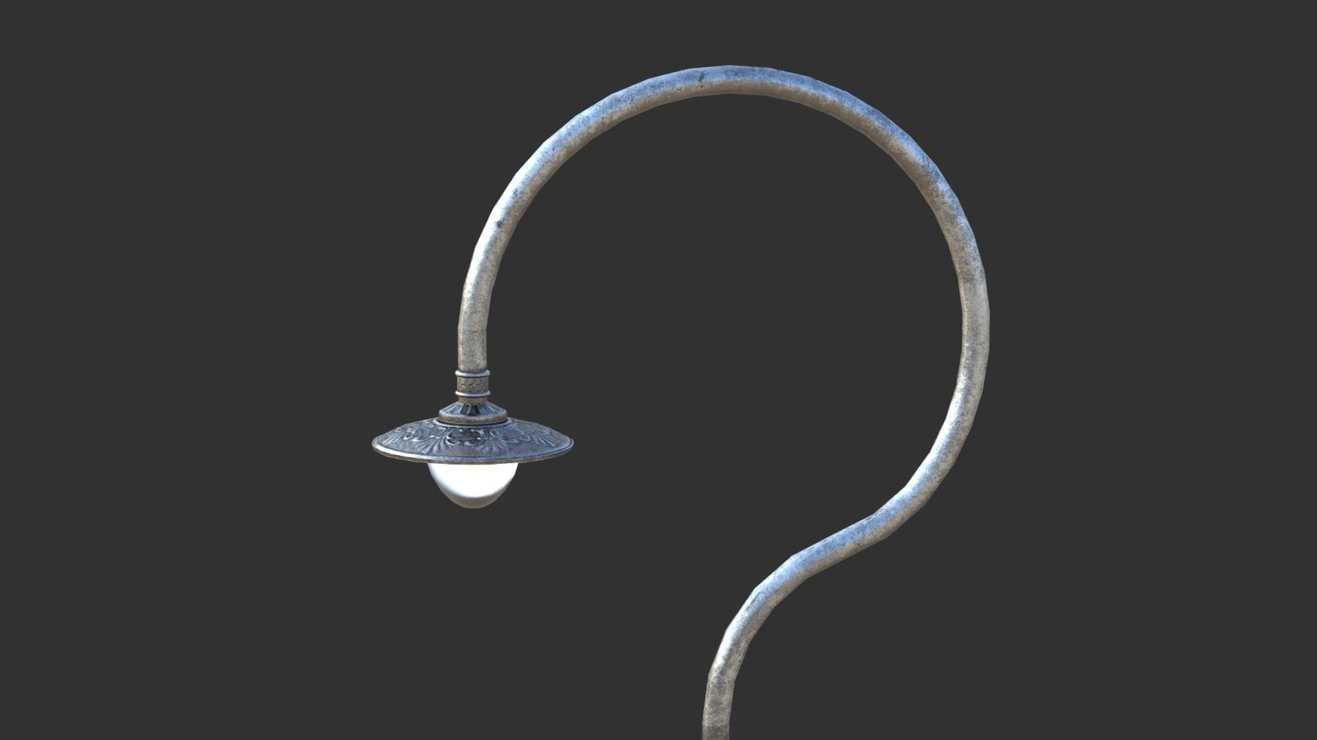 Street Lamp Low-poly 3D model_3