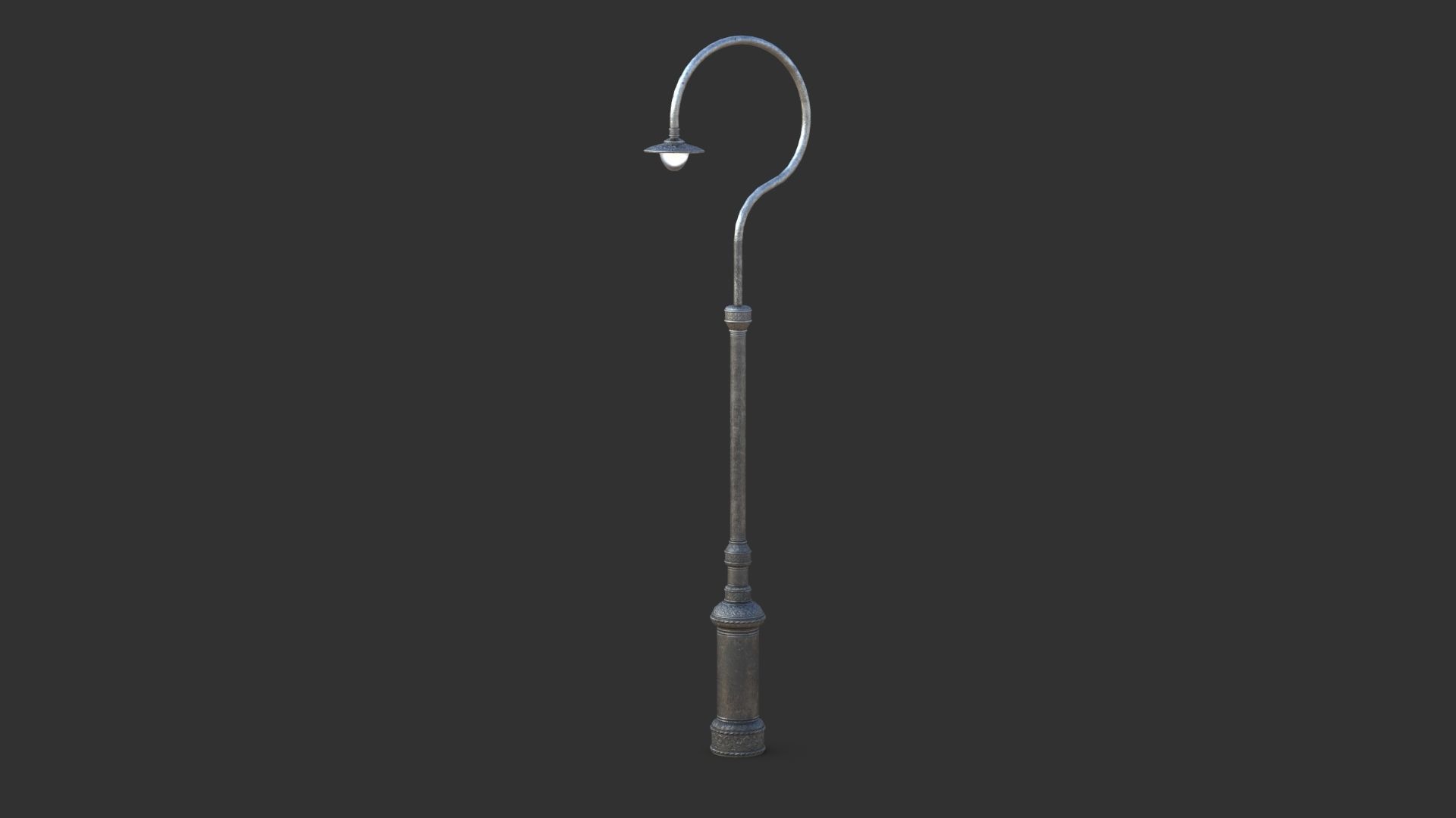 Street Lamp Low-poly 3D model_1