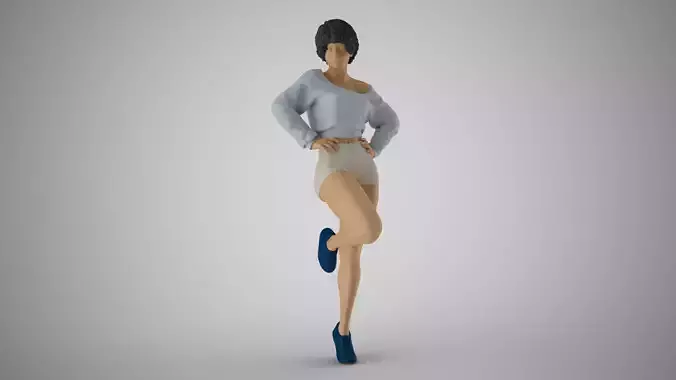 Young Girl with Her Hand on Her Waist