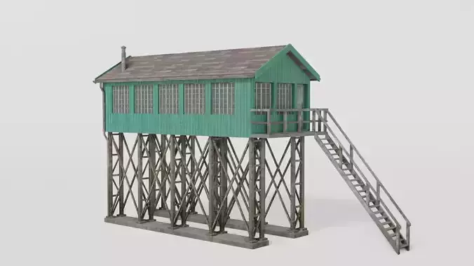 Green old gantry control tower