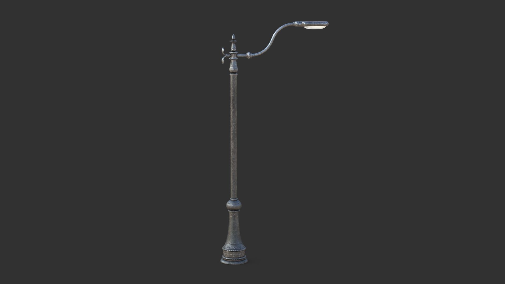 Street Lamp Low-poly 3D model_1