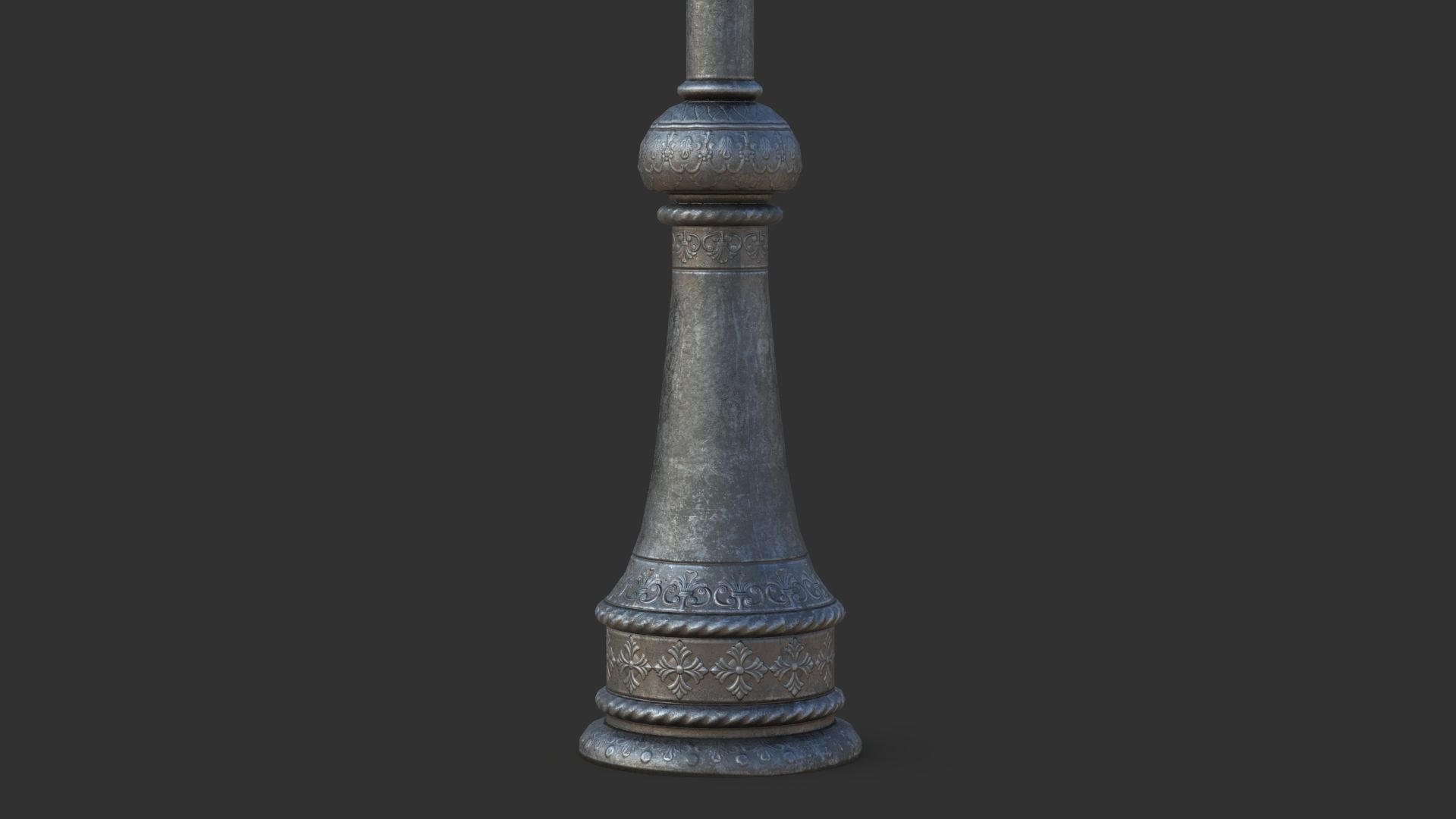 Street Lamp Low-poly 3D model_2