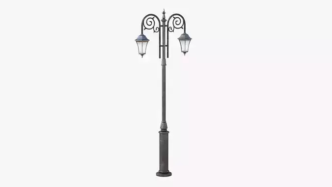 Street Lamp Low-poly 3D model
