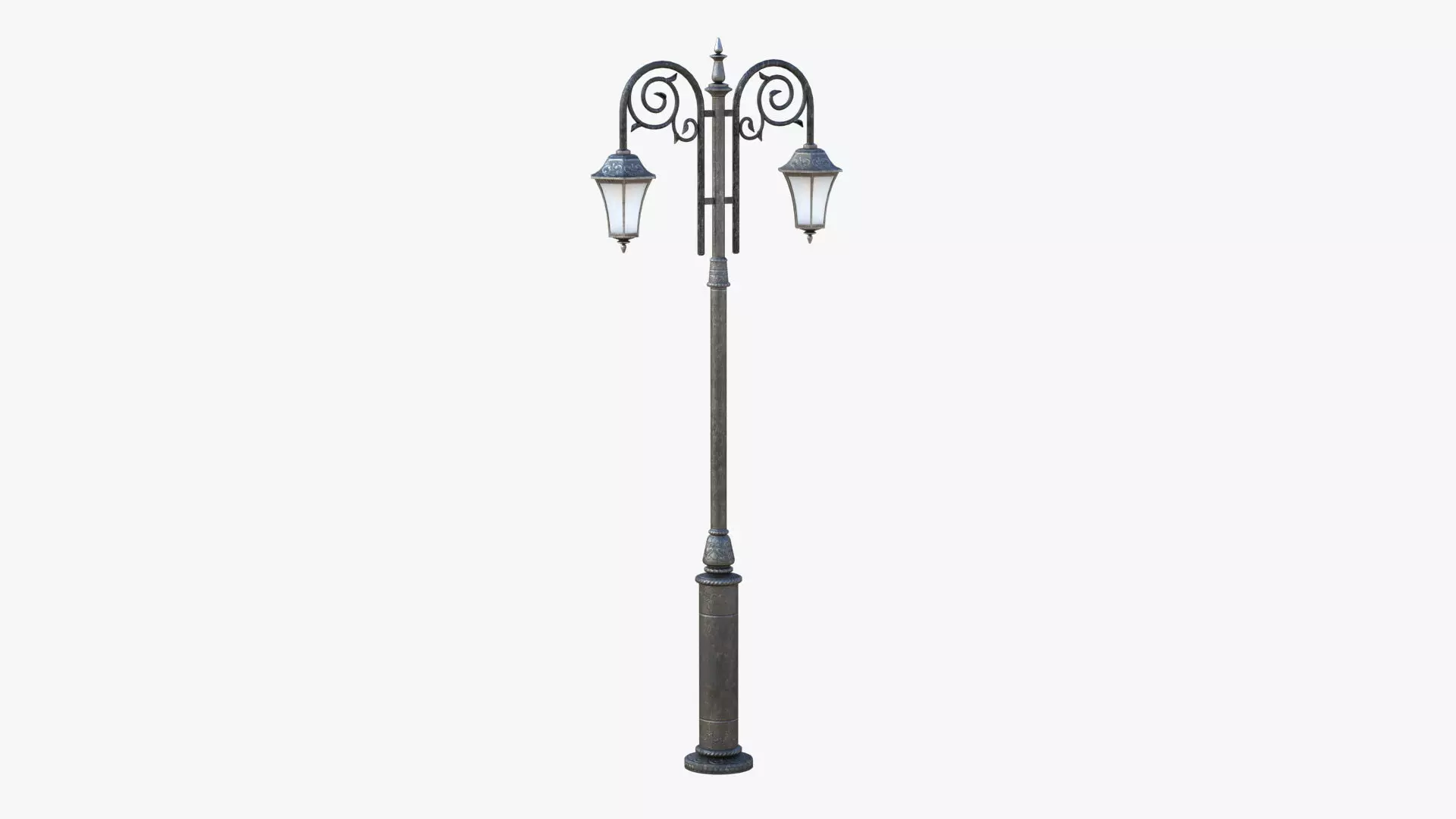 Street Lamp Low-poly 3D model_0