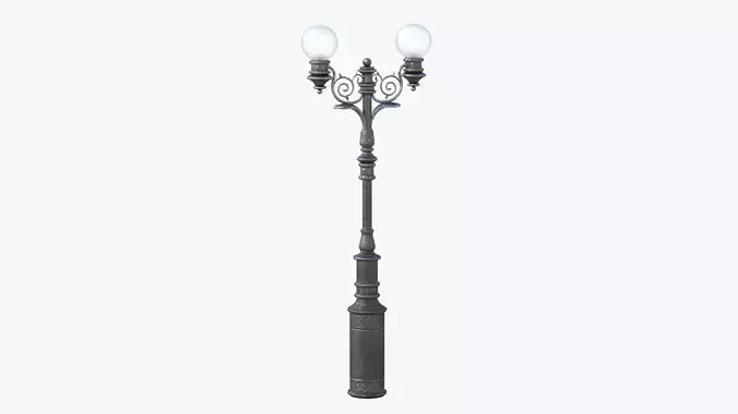 Street Lamp Low-poly 3D model