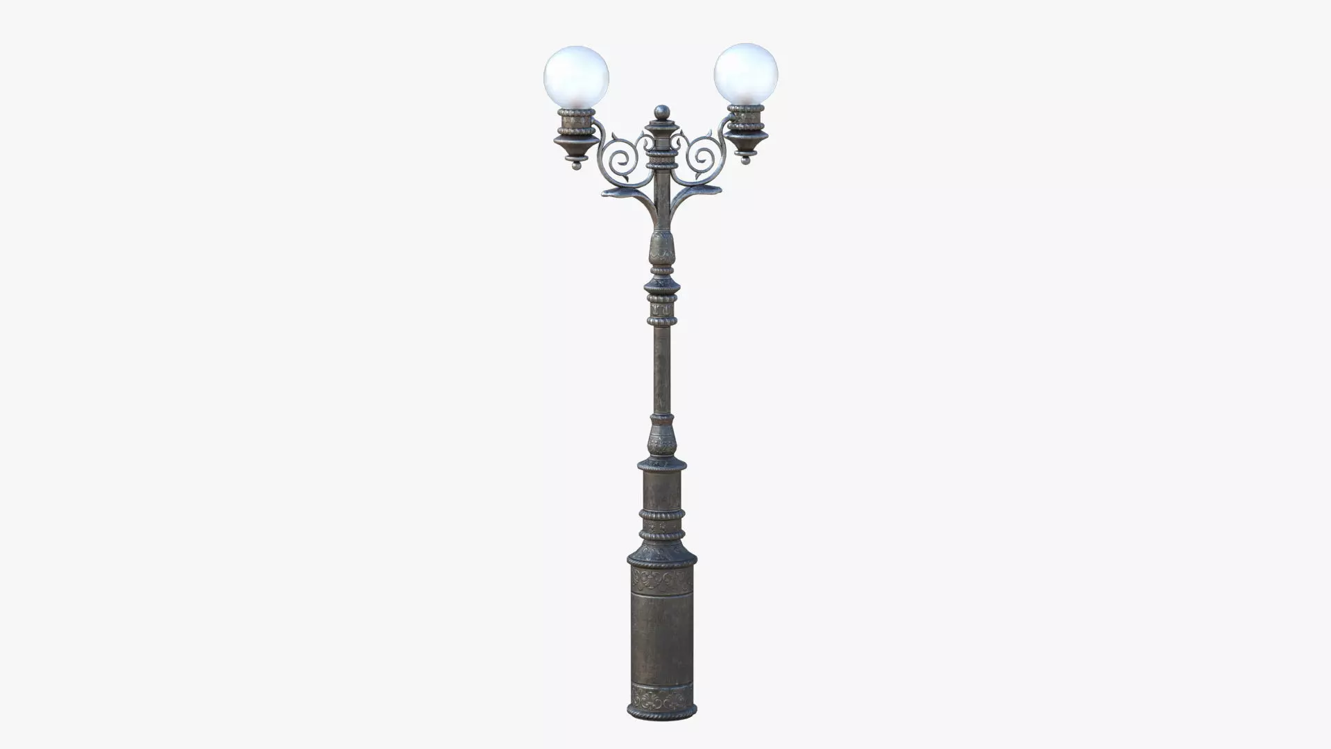 Street Lamp Low-poly 3D model_0
