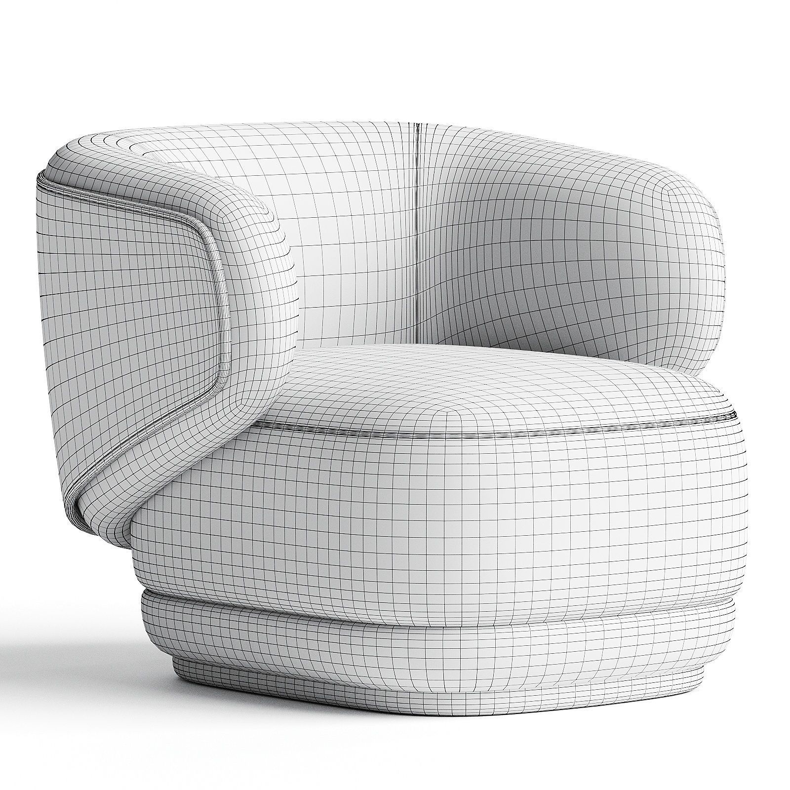 Hap Armchair By Hc28 Cosmo 3d model  3D model_3