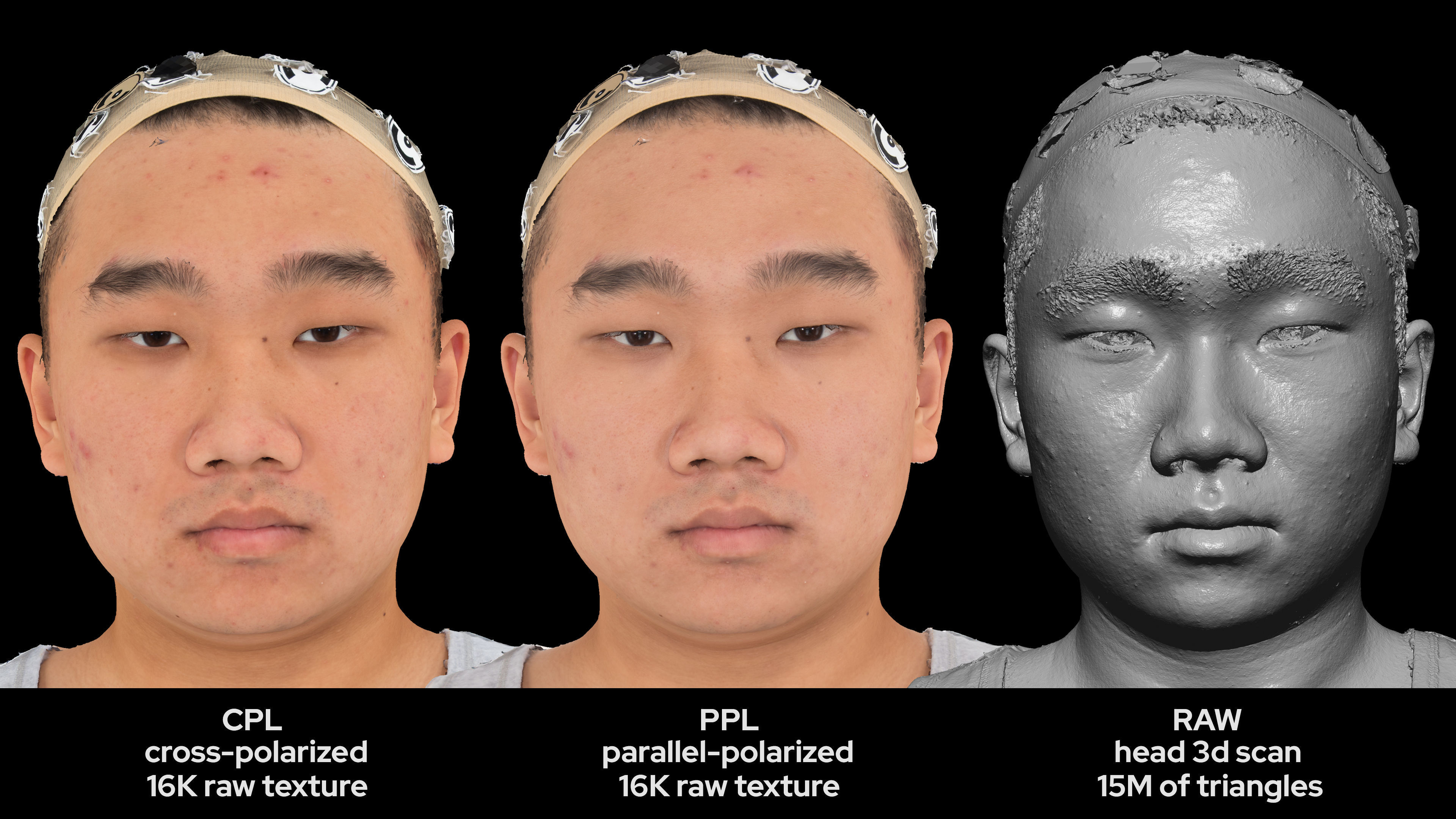 Asian Male 20s head scan 042 3D model_4