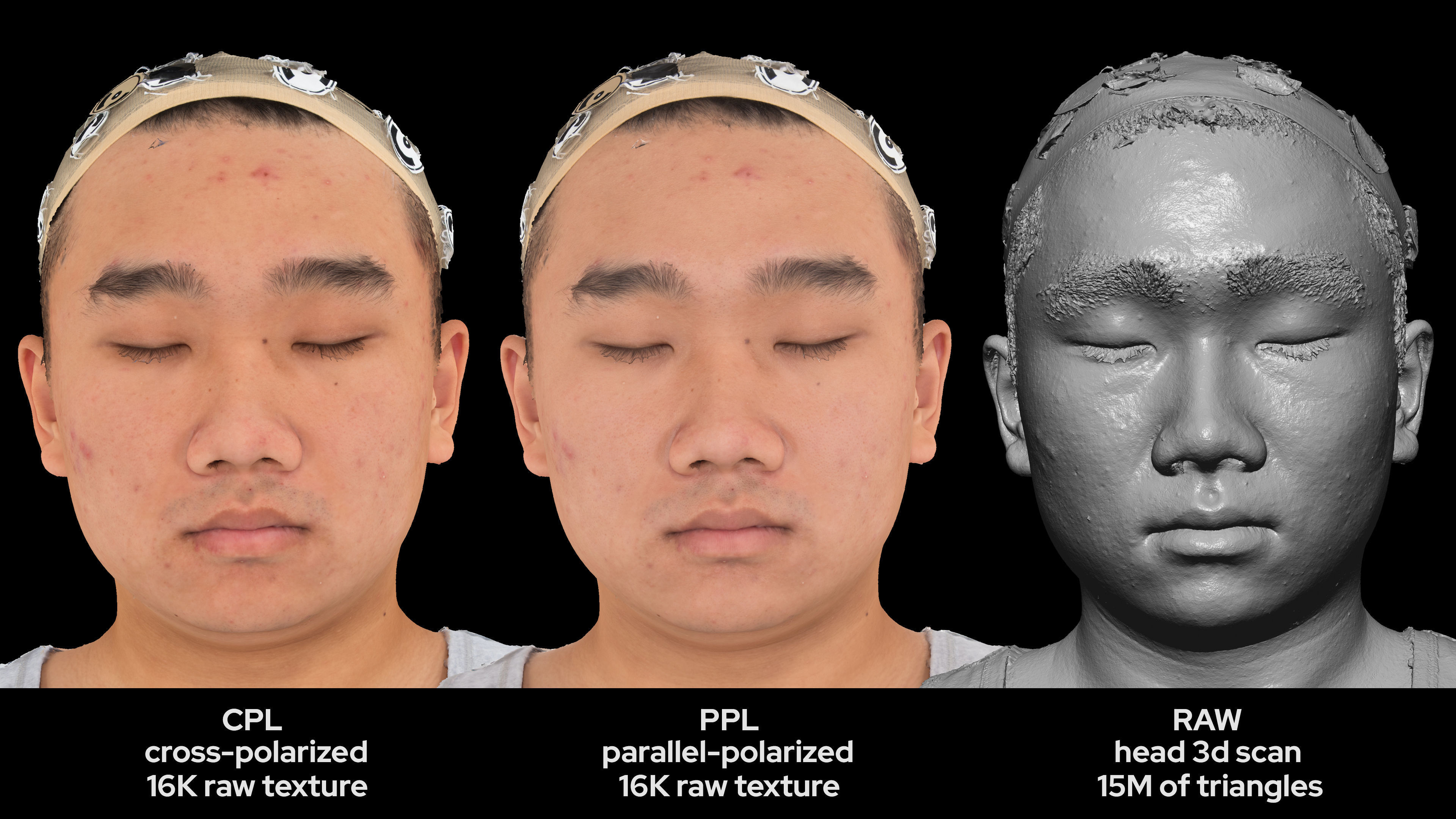 Asian Male 20s head scan 042 3D model_5