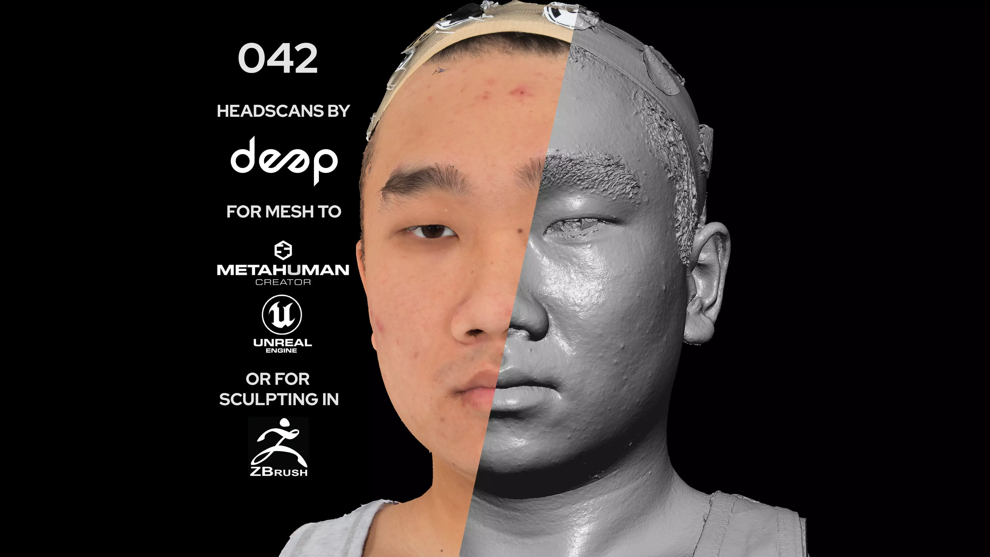 Asian Male 20s head scan 042 3D model_0