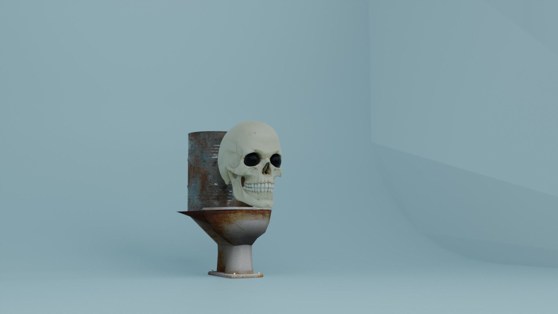 Skibidi toilet Skeleton Toilet 3D model_3