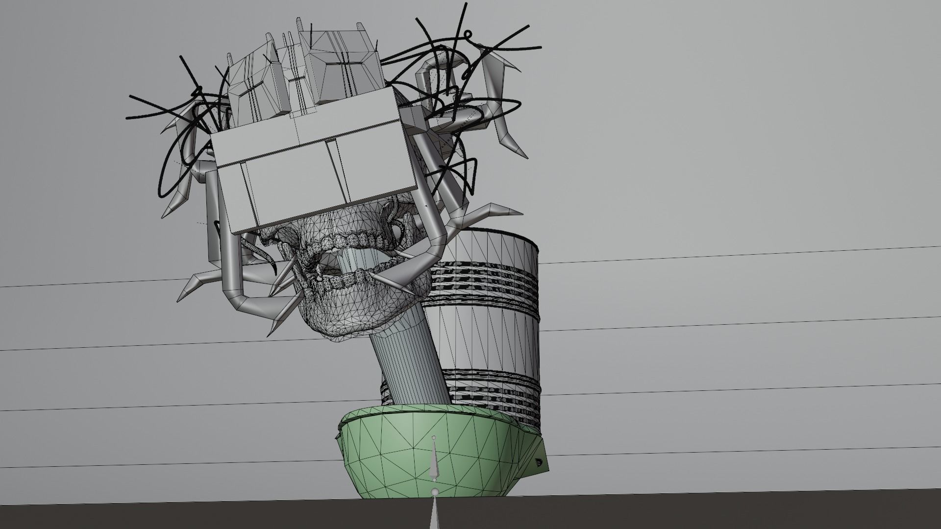 Skibidi toilet Skeleton Toilet 3D model_7