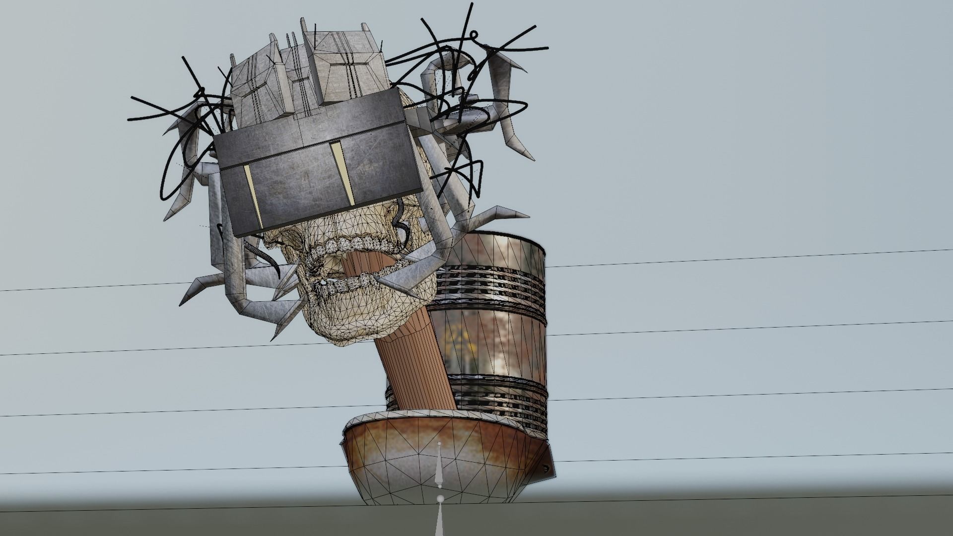 Skibidi toilet Skeleton Toilet 3D model_5