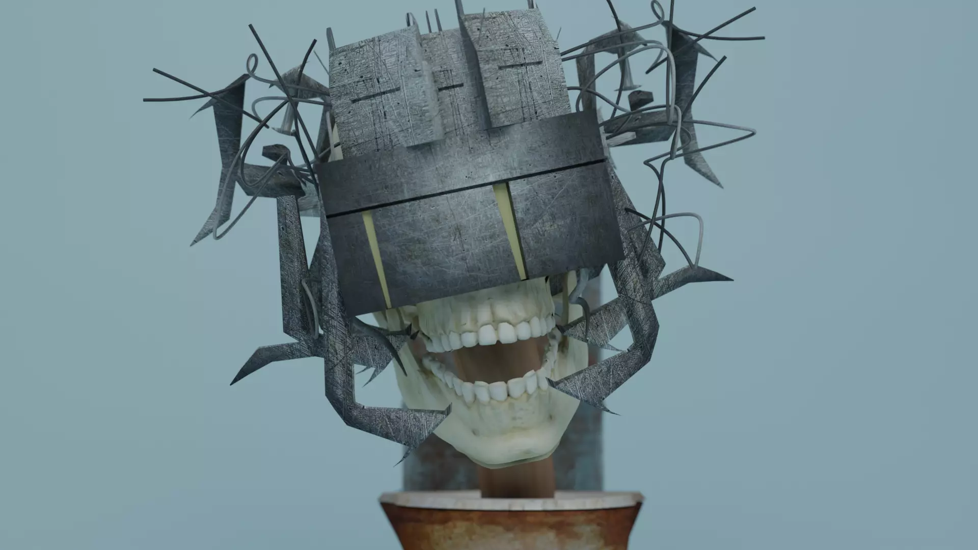 Skibidi toilet Skeleton Toilet 3D model_0