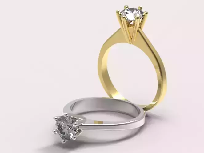 Solitaire Ring  A1 3D print model