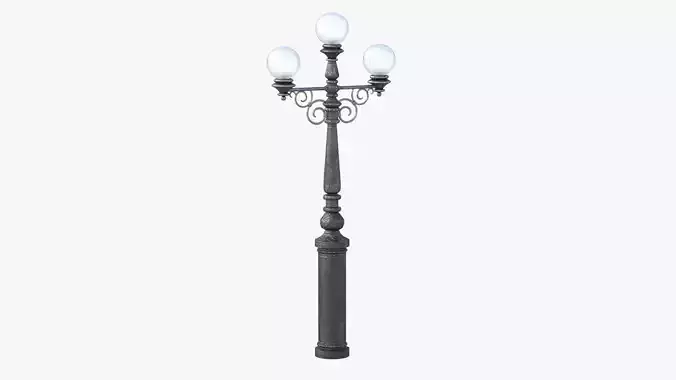Street Lamp Low-poly 3D model