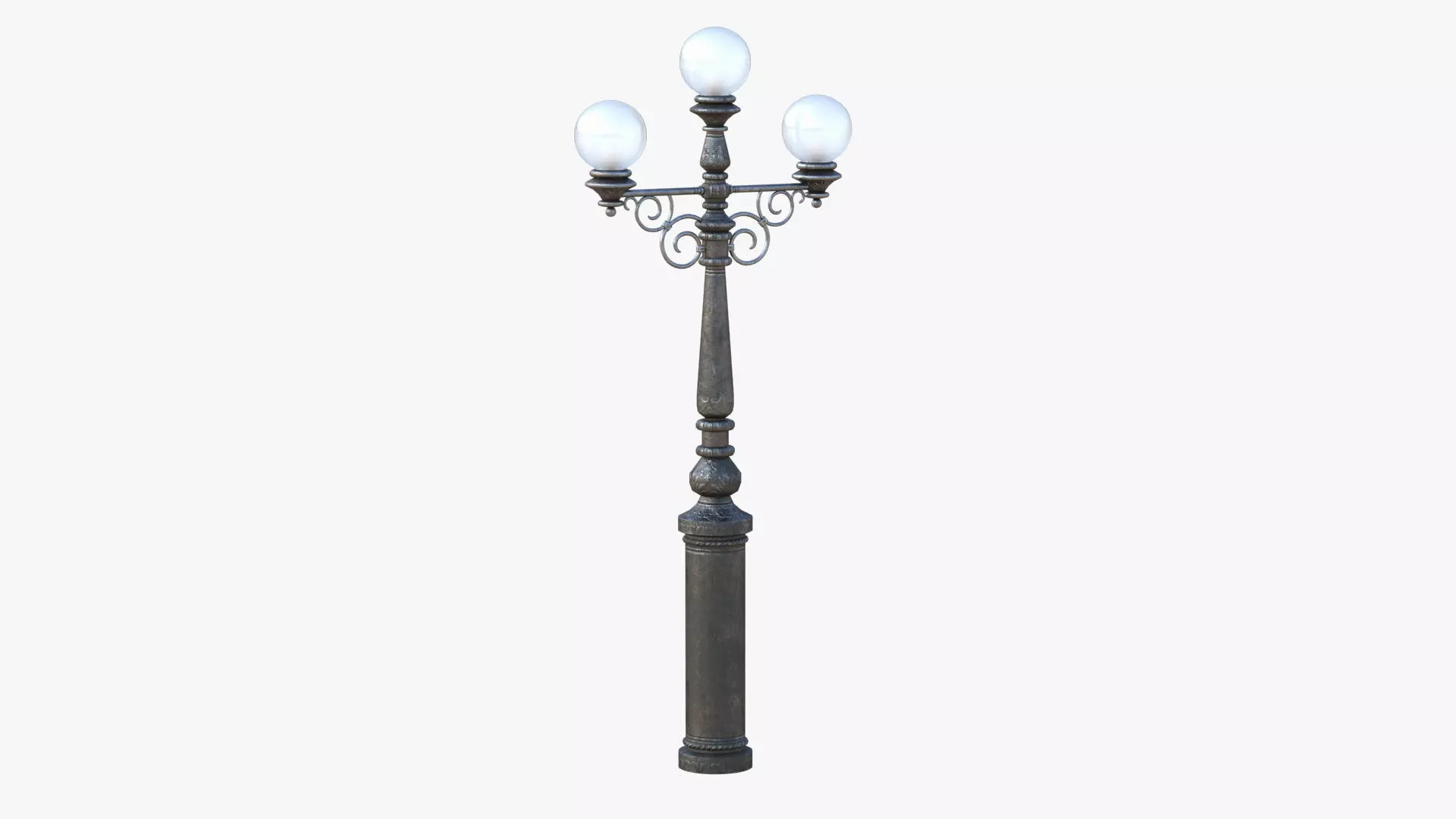 Street Lamp Low-poly 3D model_0