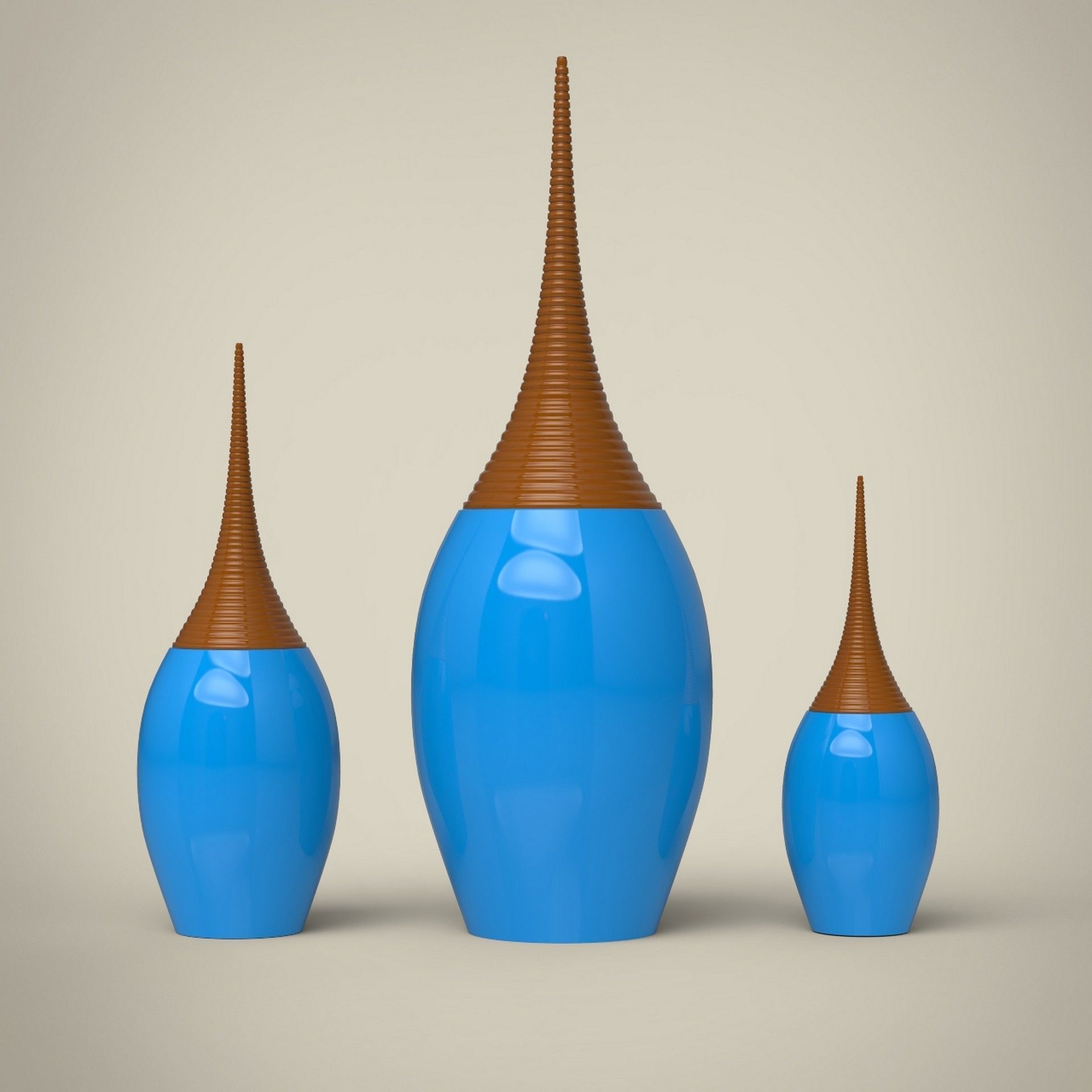 Vase set 3D model_6