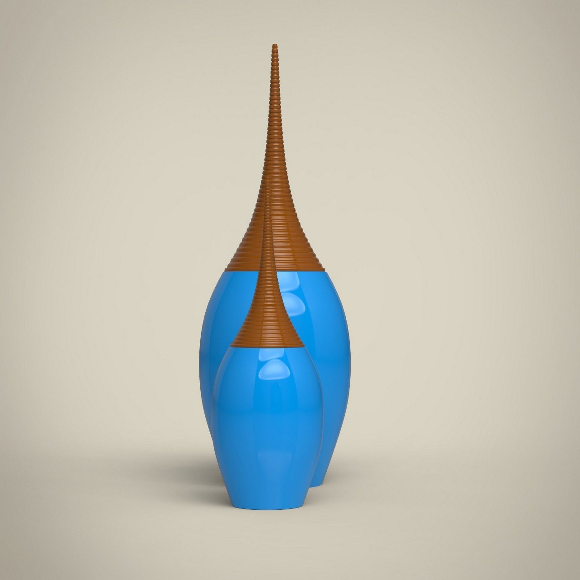 Vase set 3D model_3