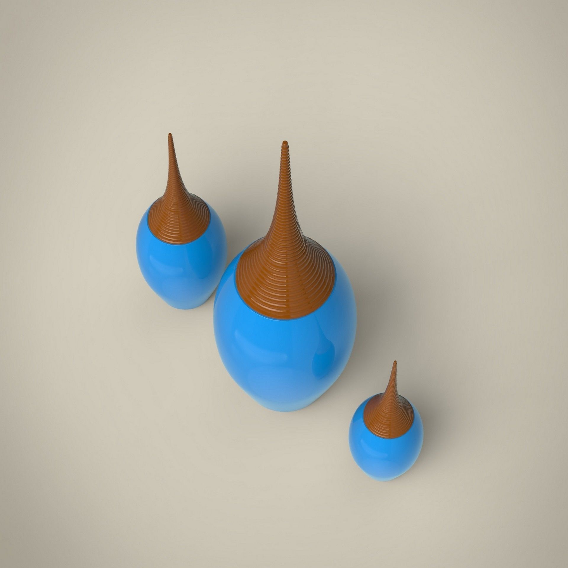 Vase set 3D model_2