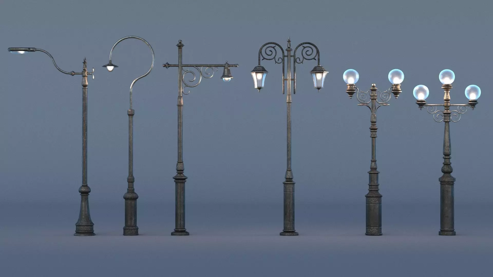 Street Light 3D Model Collection_0