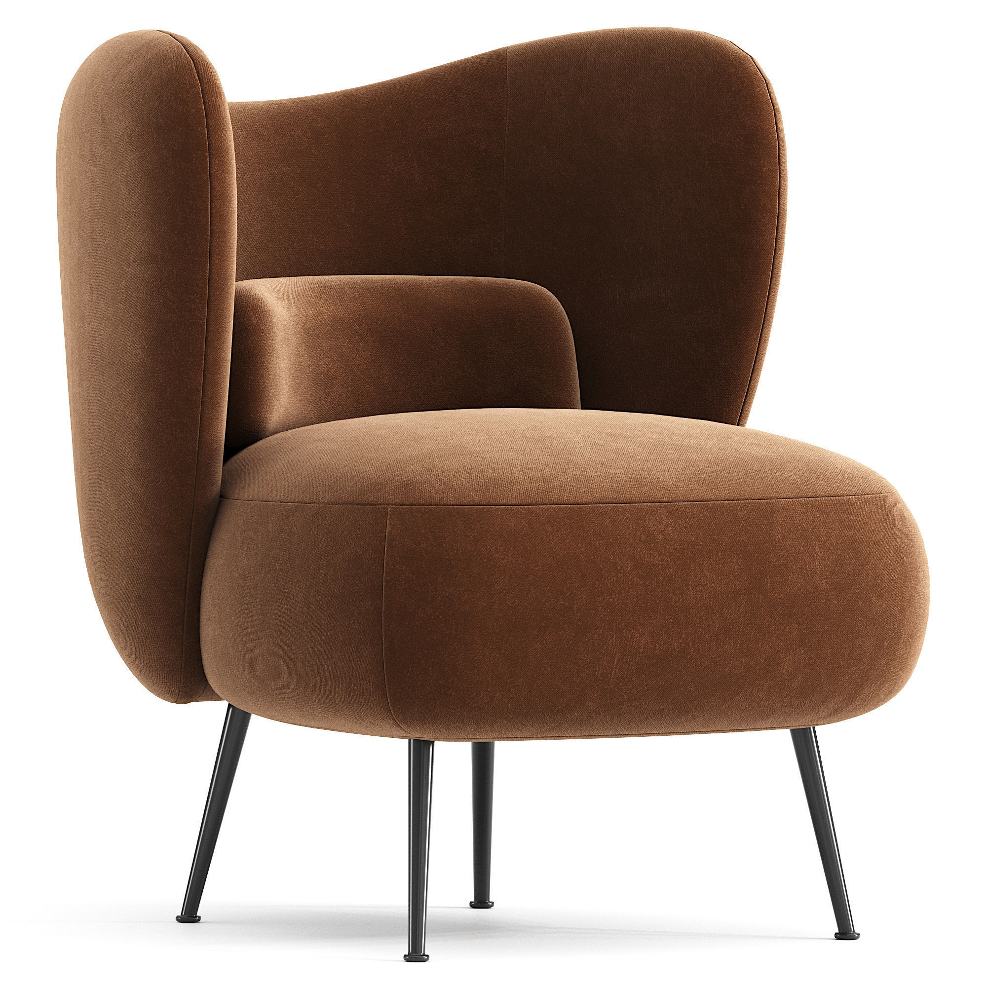 Armchair Almenia Upholstered Barrel by Mercer41 3d model 3D model_1