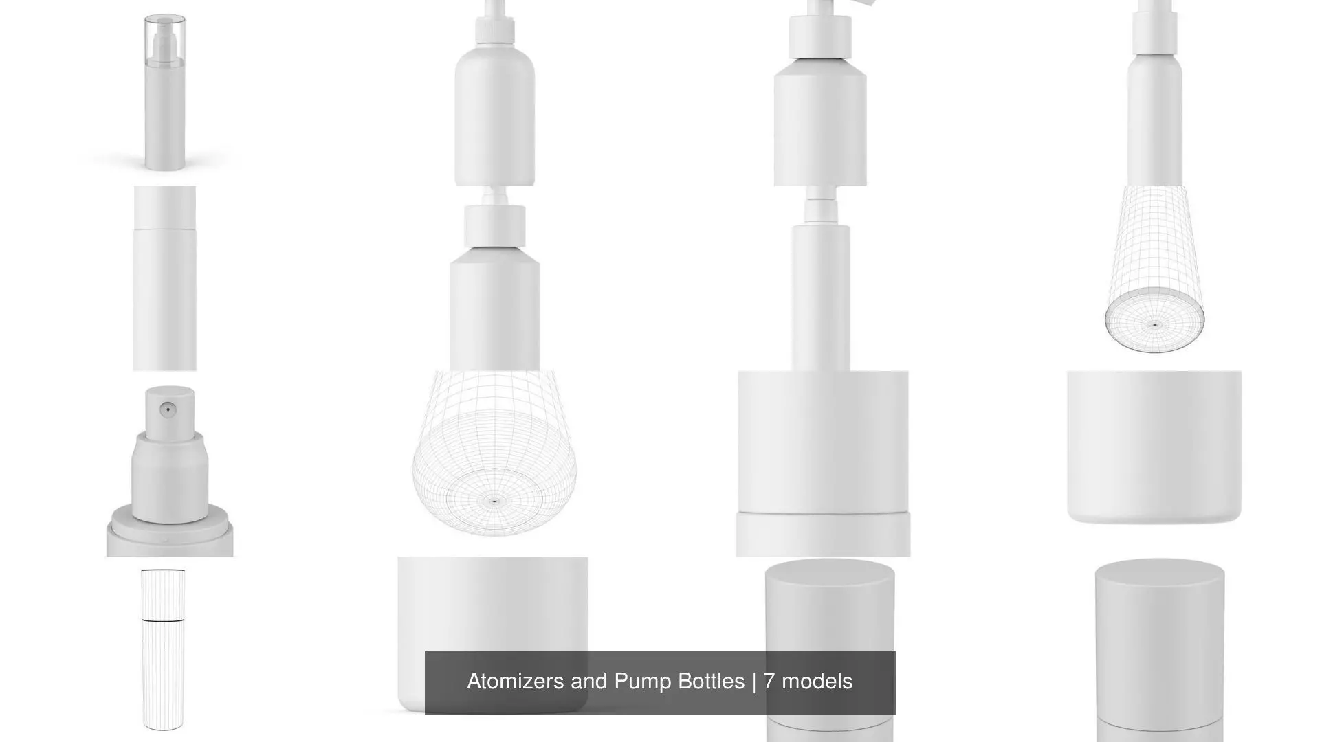 Atomizers and Pump Bottles 3D Model Collection_0