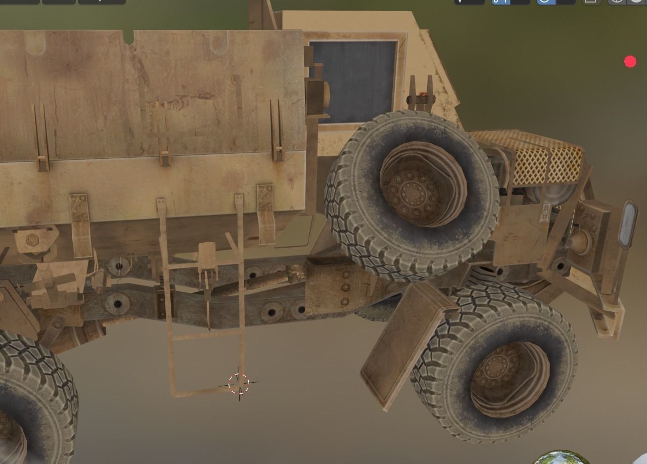 truck vehicle Low-poly 3D model_2