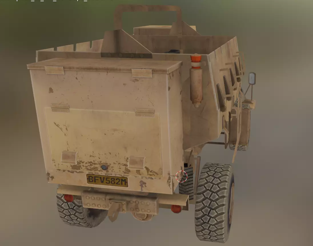 truck vehicle Low-poly 3D model_0