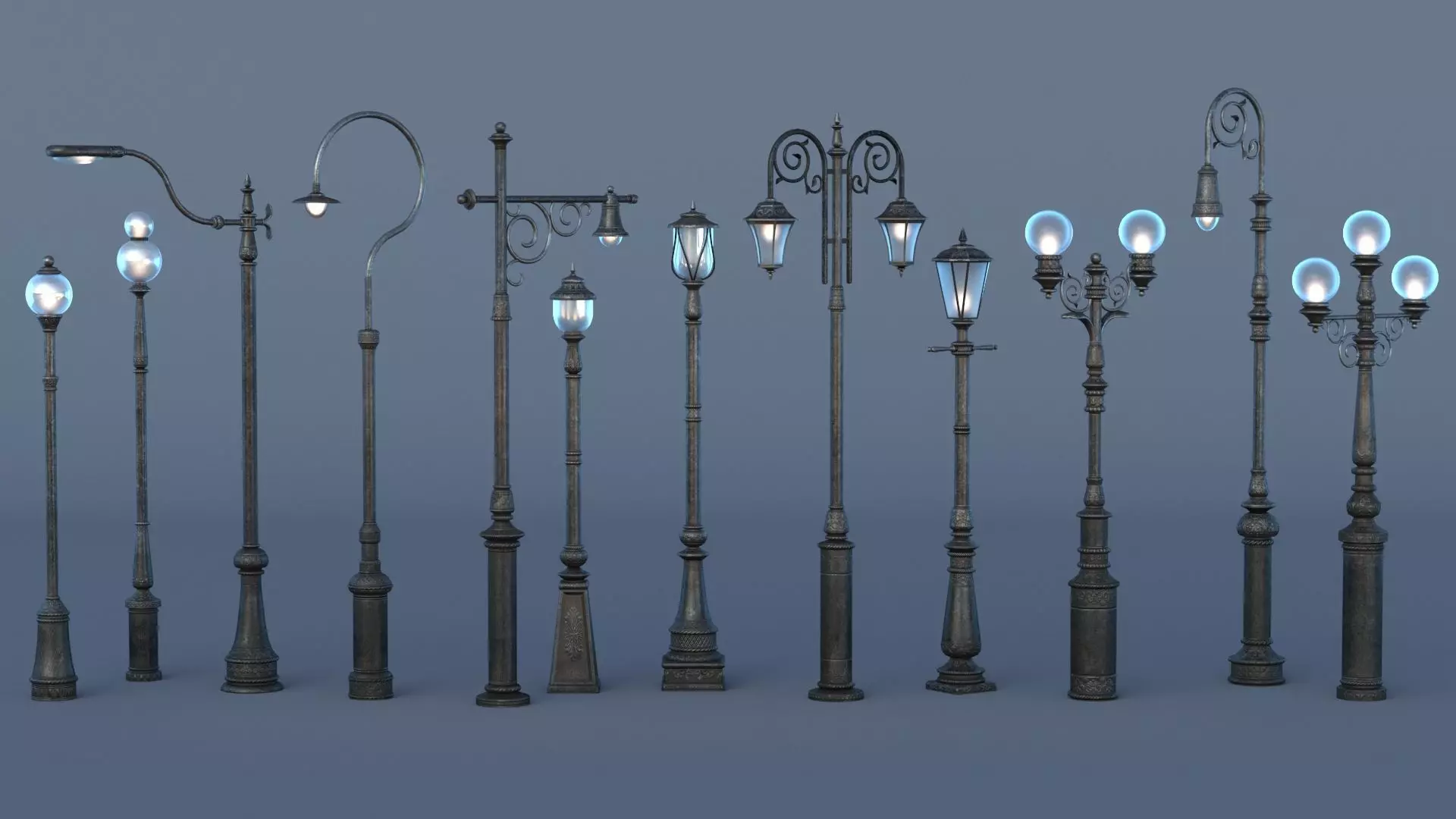 Street Lamp 3D Model Collection_0