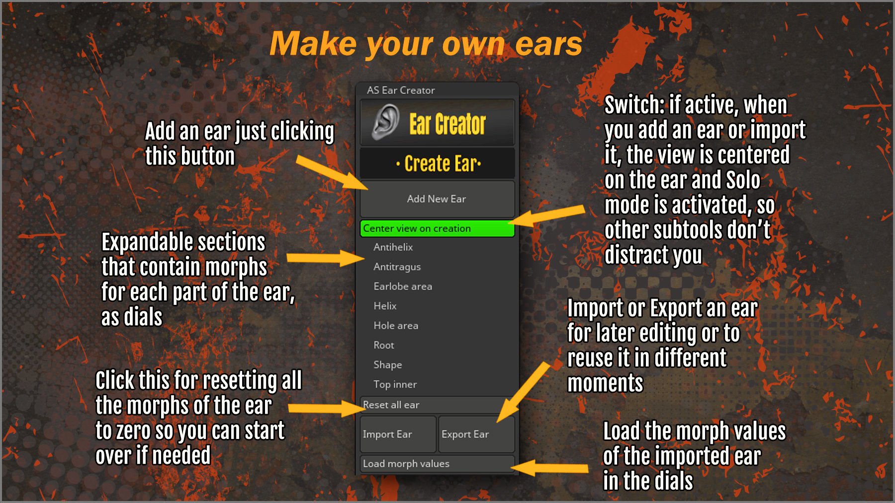 Ear Creator ZBrush Plugin 3D model_5