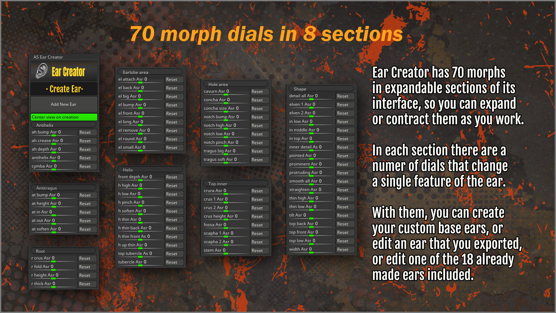 Ear Creator ZBrush Plugin 3D model_4