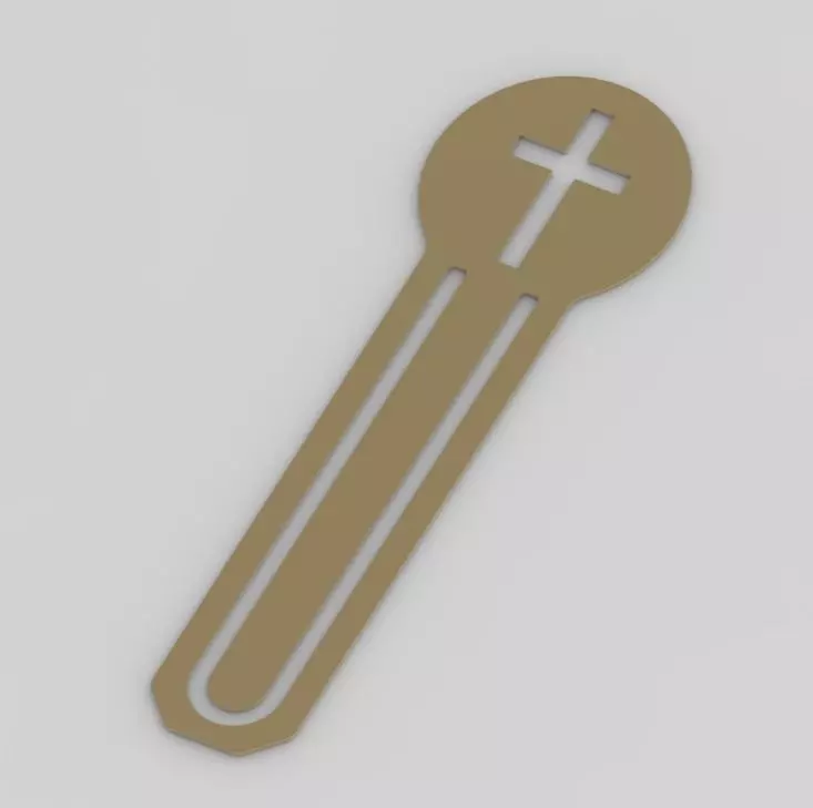 Halo Cross Bible Bookmark 3D print model