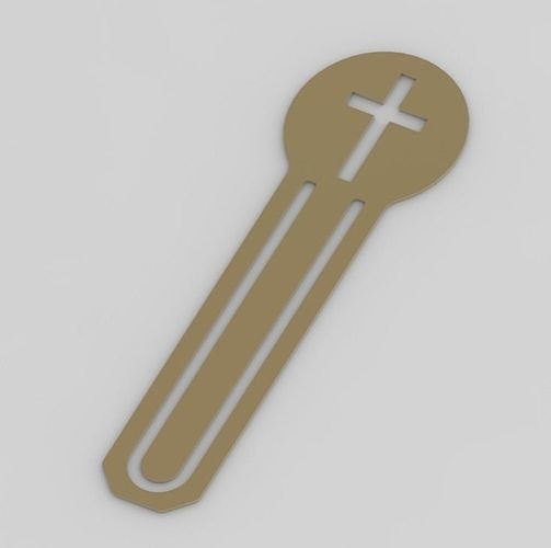 Halo Cross Bible Bookmark 3D print model