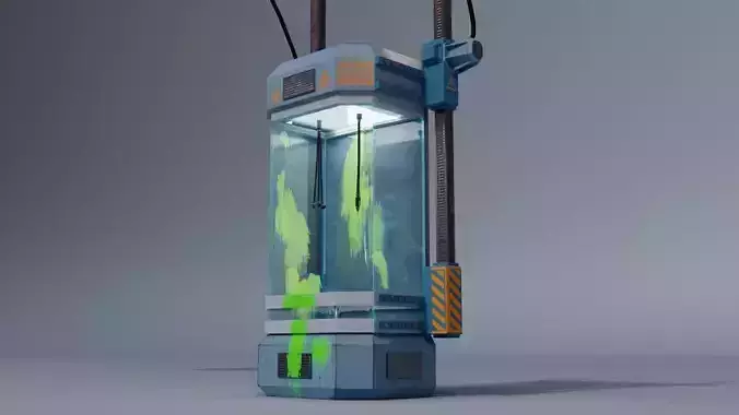 sci-fi capsule Low-poly 3D model